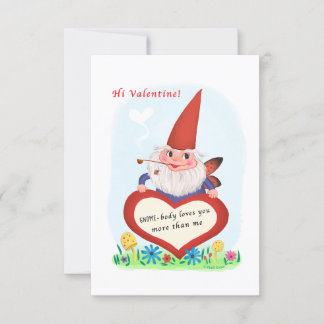 Gnome Fairy Small Traditional Vintage Valentine Inbjudningar
