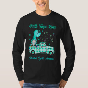 Gnome Faith Hope Kärlek Interstitial Cystitis Awar T Shirt