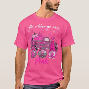 Gnome Farm Lastbil i oktober Bära Rosa Breast Ca T Shirt