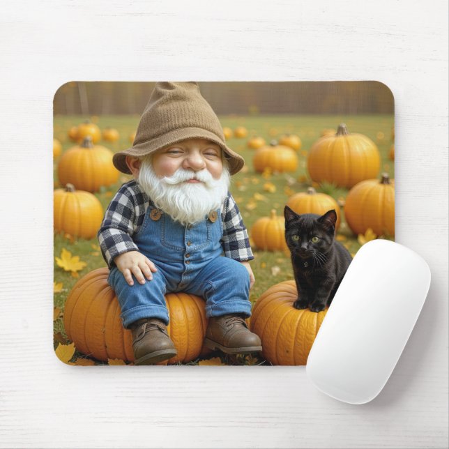 Gnome Farmer på en höstpump Musmatta (Med mus)