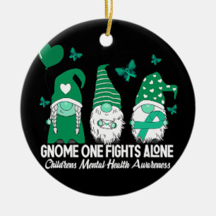 Gnome Fights Childrens Mental Health Awareness Julgransprydnad Keramik