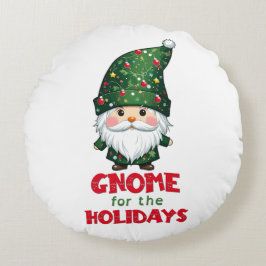 Gnome för Helgdagarna - fin och god jul Rund Kudde