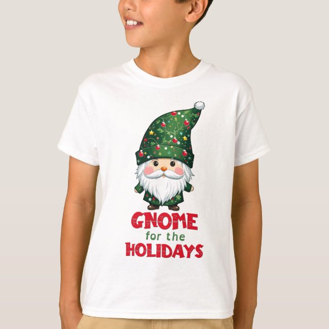 Gnome för Helgdagarna - fin och god jul T Shirt (Framsida)