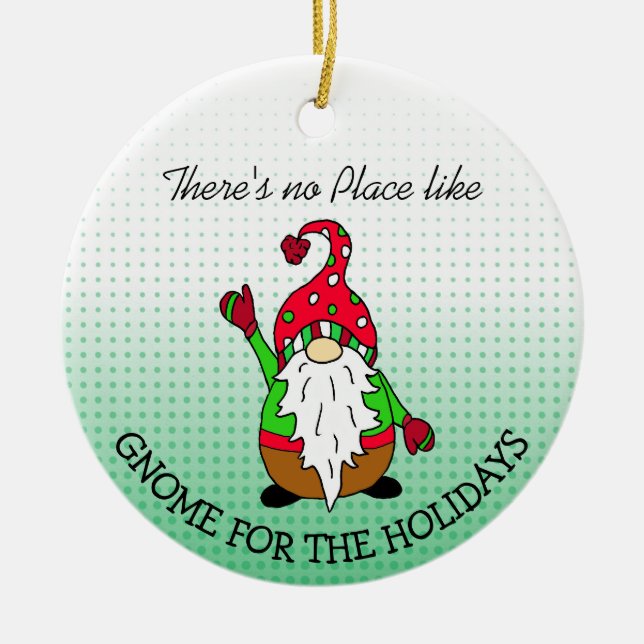 Gnome för Helgdagarna Jul Julgransprydnad Keramik (Framsidan)
