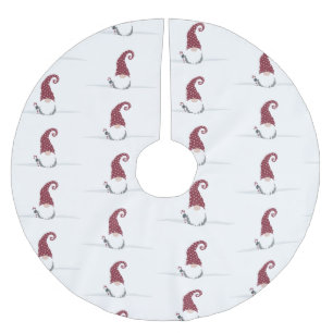 Gnome för Helgdagarna Scandinavian Design Julgransmatta Borstad Polyester
