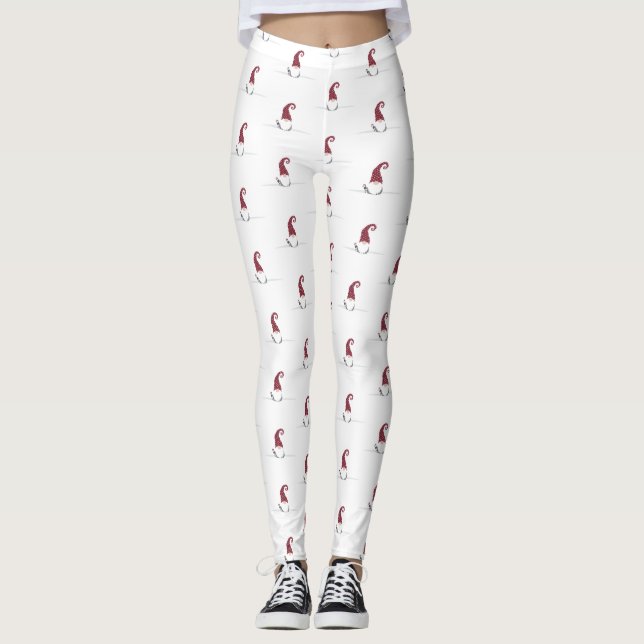 Gnome för Helgdagarna Scandinavian Design Leggings (Framsida)