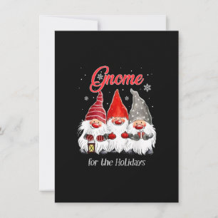 Gnome för Helgdagarna Tre Gnomes jul Paja Inbjudningar