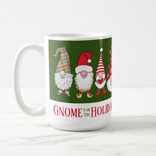 Gnome för Helgdagarnas söta roligt jul Kaffemugg (Vänster)