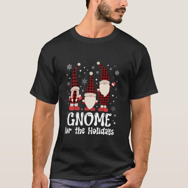 Gnome for Helgdagars Three Gnomes jul Buff T Shirt (Framsida)