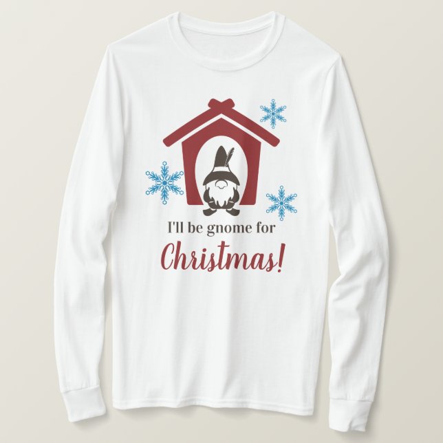 Gnome for jul Anpassningsbar Färg T Shirt (Design framsida)