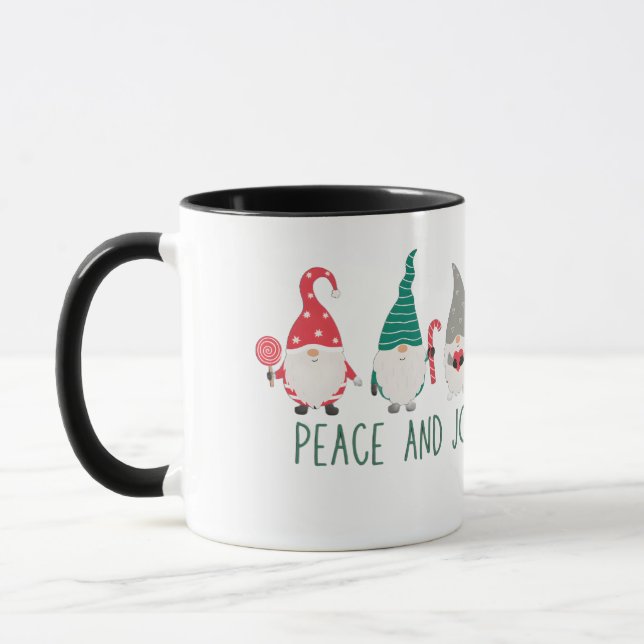 Gnome for the Holidays cute fun Christmas  Mugg (Vänster)