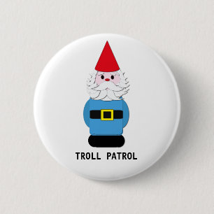 Gnome för trollpatrullskandinav knapp
