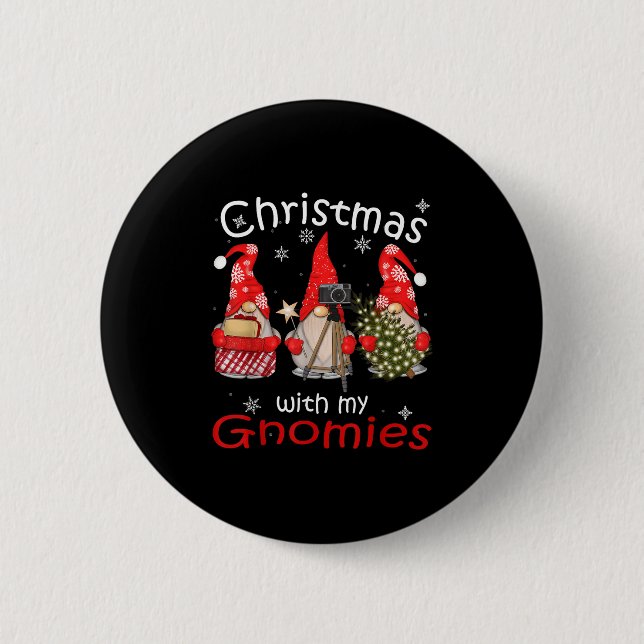 Gnome Funny Family julshirts Women 2024 Knapp (Framsida)
