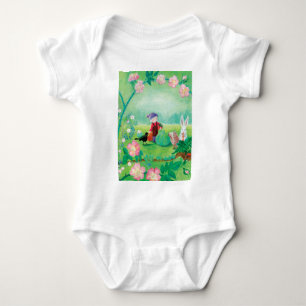 Gnome gardener, Blackbird, Hedgehog & white Rabbit T Shirt