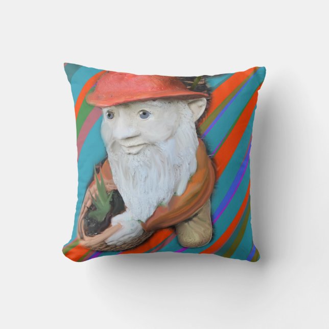 Gnome Gardener i Meditation Kudde (Framsida)