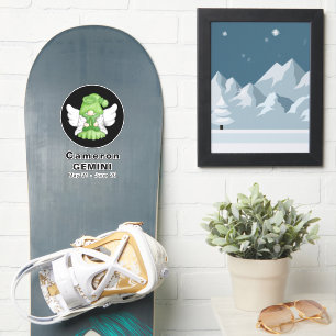 Gnome Gemini Astrology Sign Angel 8’ Vinyl Sticker Klistermärken