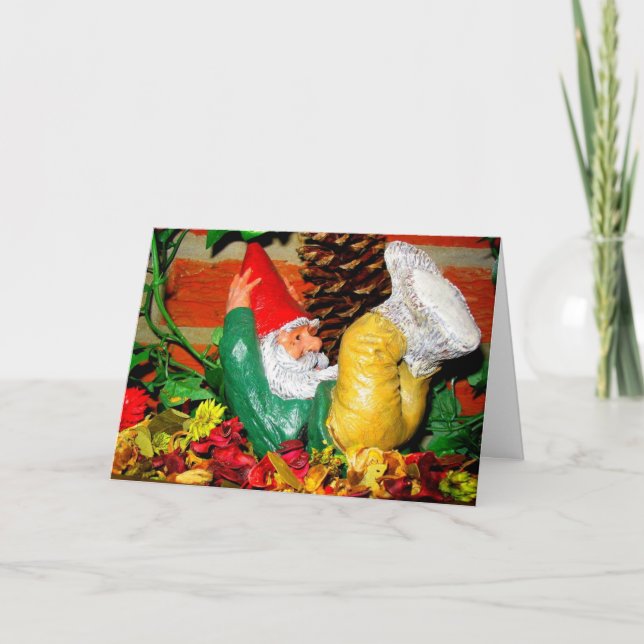 Gnome Giggles Greeting Card Kort (Framsida)