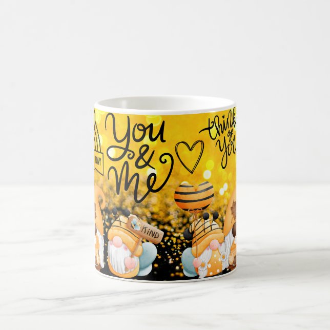 GNOME Glitter Gnistrande Mugg, för Gnome-älskare,  Kaffemugg (Center)