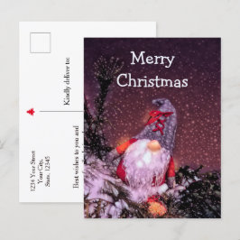 Gnome God jul för Helgdagarna Vykort