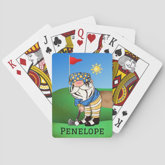 Gnome Golf Monogram Classic-spelkort Casinokort (Baksidan)