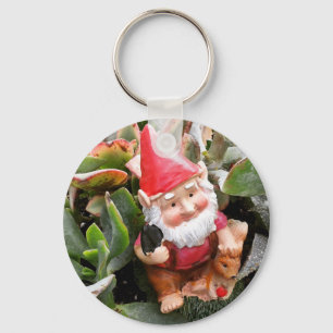 Gnome gömmer i självcyklerna nyckelring