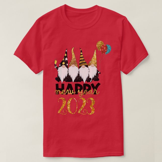 Gnome Gott nytt år 2023 T Shirt (Design framsida)