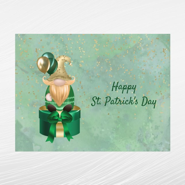 Gnome Grönt Guld Paket St patricks day Helg Vykort (Skapare uppladdad)