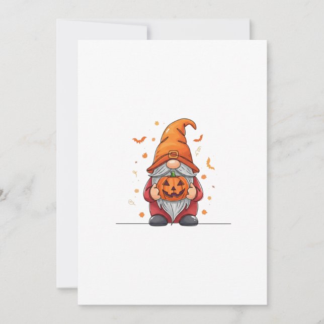 gnome halloween inbjudningar (Framsida)