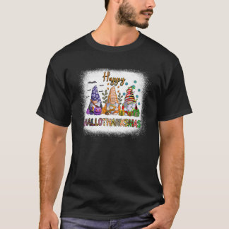 Gnome Halloween Thanksgiving jul Lycklig Hallo T Shirt