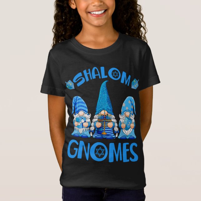Gnome Hanukkah Funny Jewish Shalom Gnomes Chanukah T Shirt (Framsida)