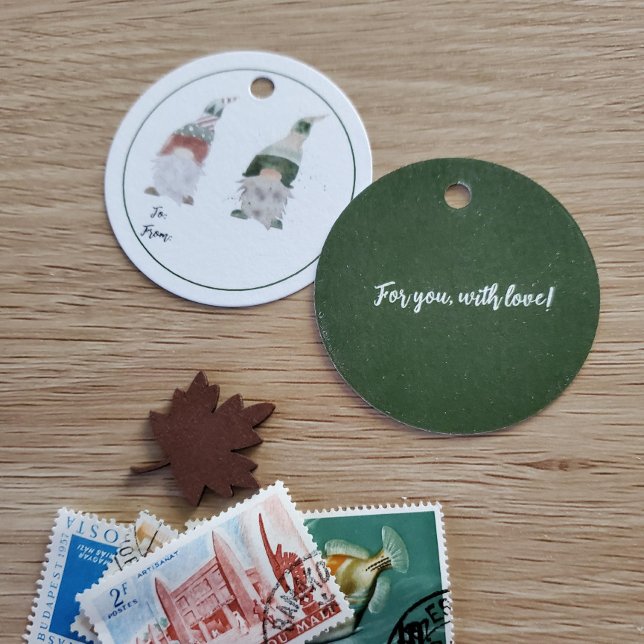 Gnome Helgdag Gift-Märkre Gåvor Etiketter (Skapare uppladdad)