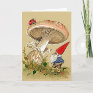 Gnome hittar en Ladybug och ett svamprum Kort