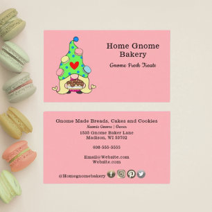Gnome Hometown Bakery Pastry Cakes & Sweet Rosa Visitkort