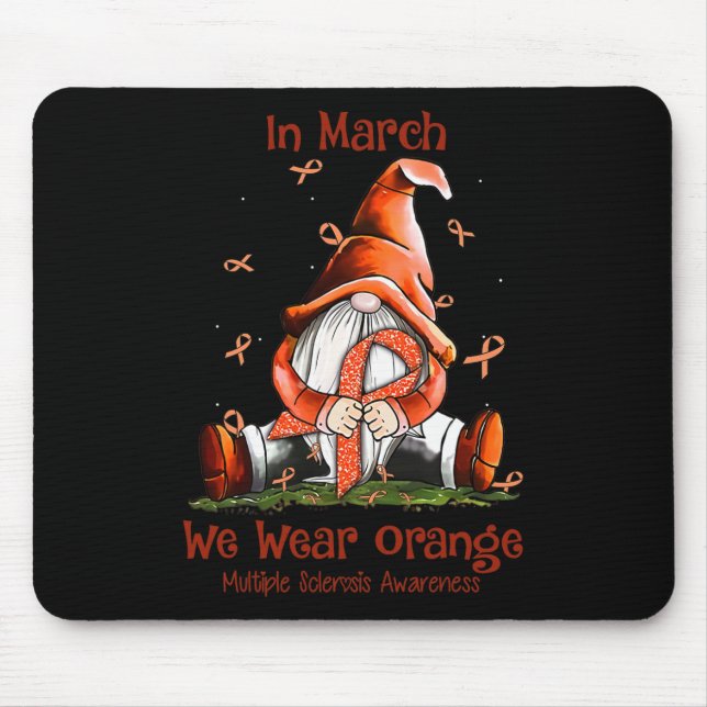 Gnome i mars Vi Bära Orange Många Sclerosis A Musmatta (Framsidan)