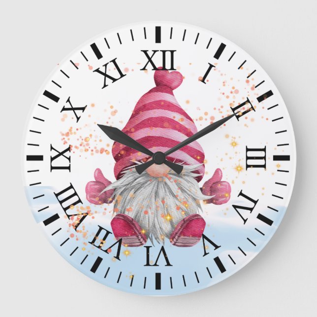 Gnome i snö-klockan stor klocka (Framsida)