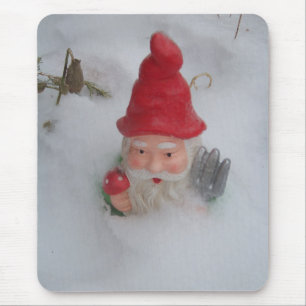 Gnome i snö musmatta