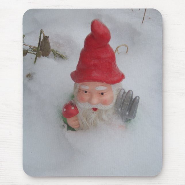 Gnome i snö musmatta (Framsidan)