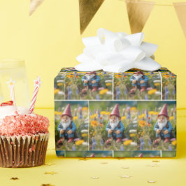 Gnome i Summer Garden Presentpapper