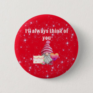 Gnome in love with rainbow heart knapp