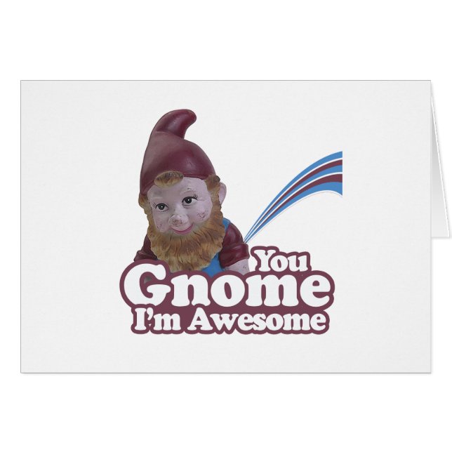 Gnome jag är Fantastisk Hälsningskort (Framsidan Horizontal)