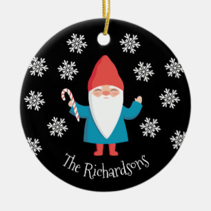Gnome jul julgransprydnad keramik