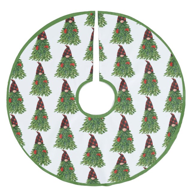 Gnome Julgran Buffalo Check Cute Helgdag  Julgransmatta Borstad Polyester (Framsidan)