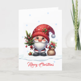 Gnome Jultomten Tecknade figurer Tack Kort
