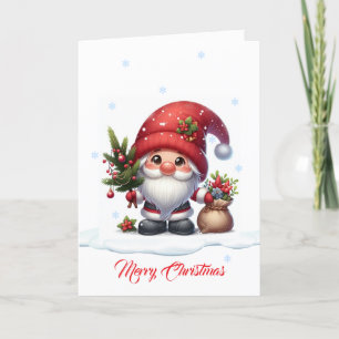 Gnome Jultomten Tecknade figurer Tack Kort