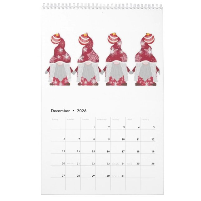 Gnome Kalender (Dec 2026)