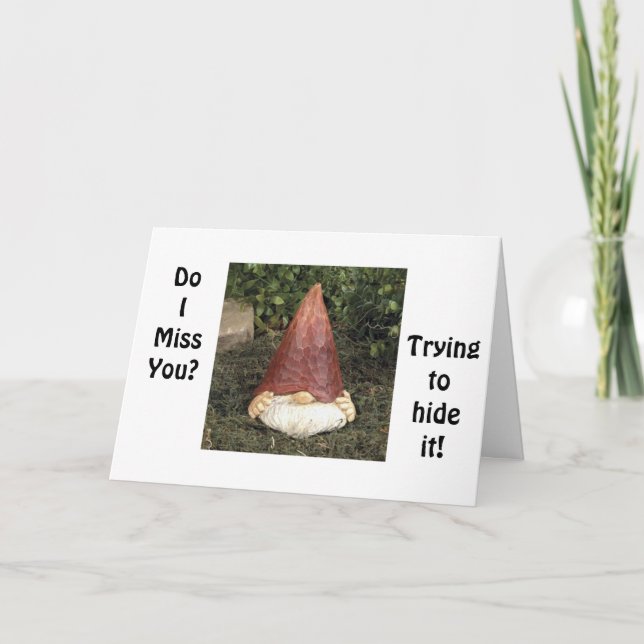GNOME KAN INTE GÖMMA ATT DET SAKNAR DIG KORT (Framsida)