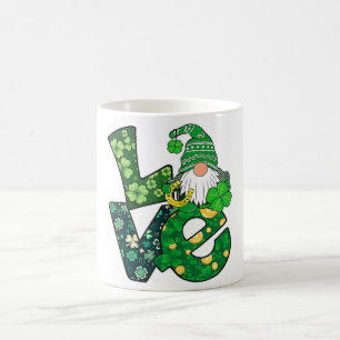 Gnome Kärlek Funny St patricks day Kaffemugg