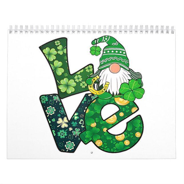 Gnome Kärlek Funny St patricks day Kalender (Omslag)