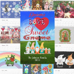 Gnome Kärlek Sweet Gnome Family Namn-Helgdagar Kalender<br><div class="desc">Helgdagarna Gnome Kärlek Sweet Gnome Family Namn Season är en anpassade som visningar säsonger,  helgdagar och zodiac-tecken. Det är perfekt för gnome älskare och kan vara personlig med din familj namn. Håll den på väggen. Kalendern är mångsidig och allt kan anpassas efter dina önskemål.</div>