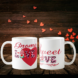 Gnome Kärlek Sweet Kärlek Valentineser Kaffemugg